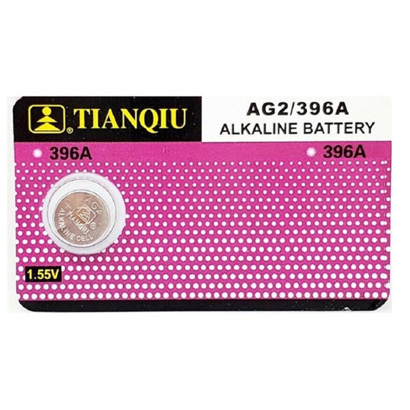 Tianqiu Alkaline Button Cell Battery 1.5 Volt for Watches, Cameras AG2 Pack of 10 – 396