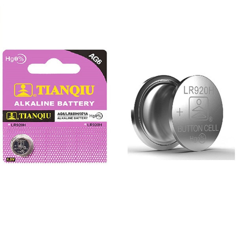 Tianqiu Alkaline Button Cell Battery 1.5 Volt for Watches, Cameras AG6 Pack of 10 – 371