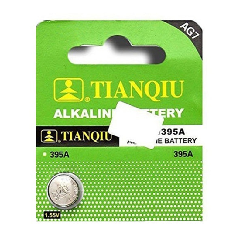 Tianqiu Alkaline Button Cell Battery 1.5 Volt for Watches, Cameras AG7 Pack of 10 – 395