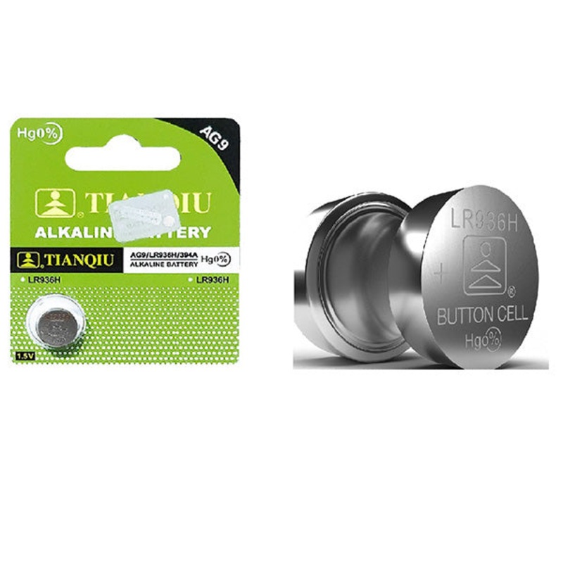 Tianqiu Alkaline Button Cell Battery 1.5 Volt for Watches, Cameras AG9 Pack of 10 – 394