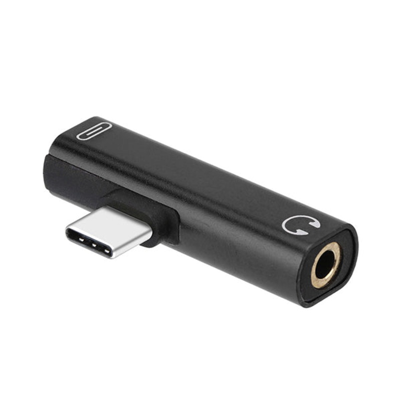 Plug Music Adapter for USB Type C Port to 2 x 3.5mm AUX Jacks Cell Phone Charging Adapter – P254