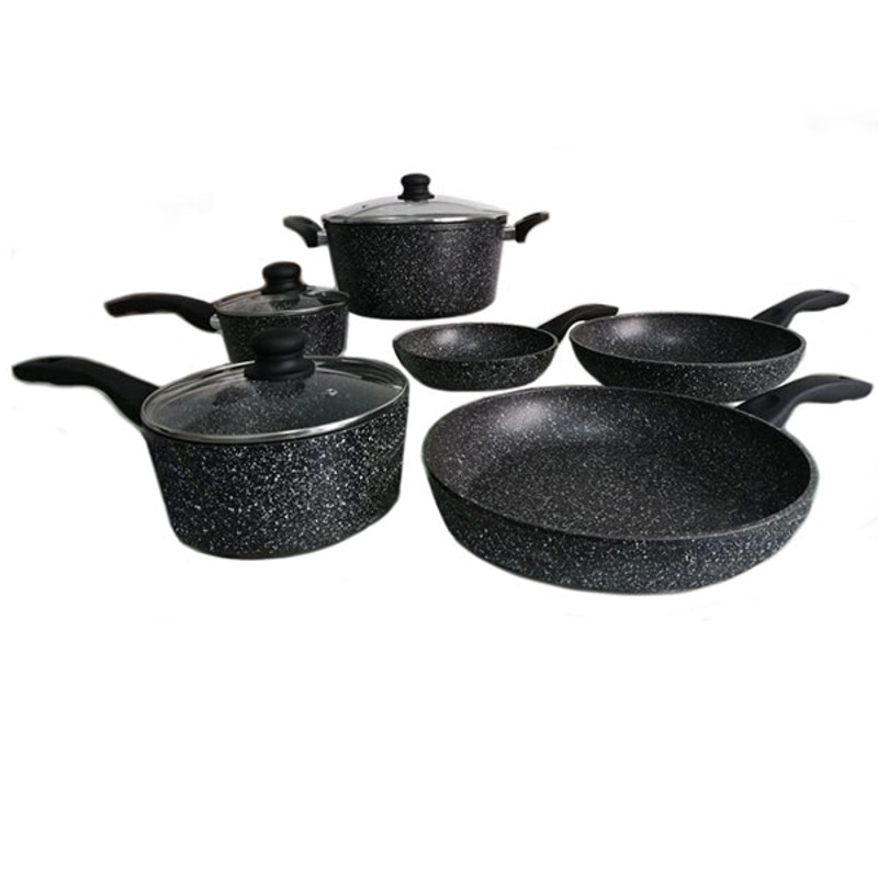 Westinghouse Set 6 Pieces Fry Pans Saucepans Casserole Marble Finish – KW486-SET