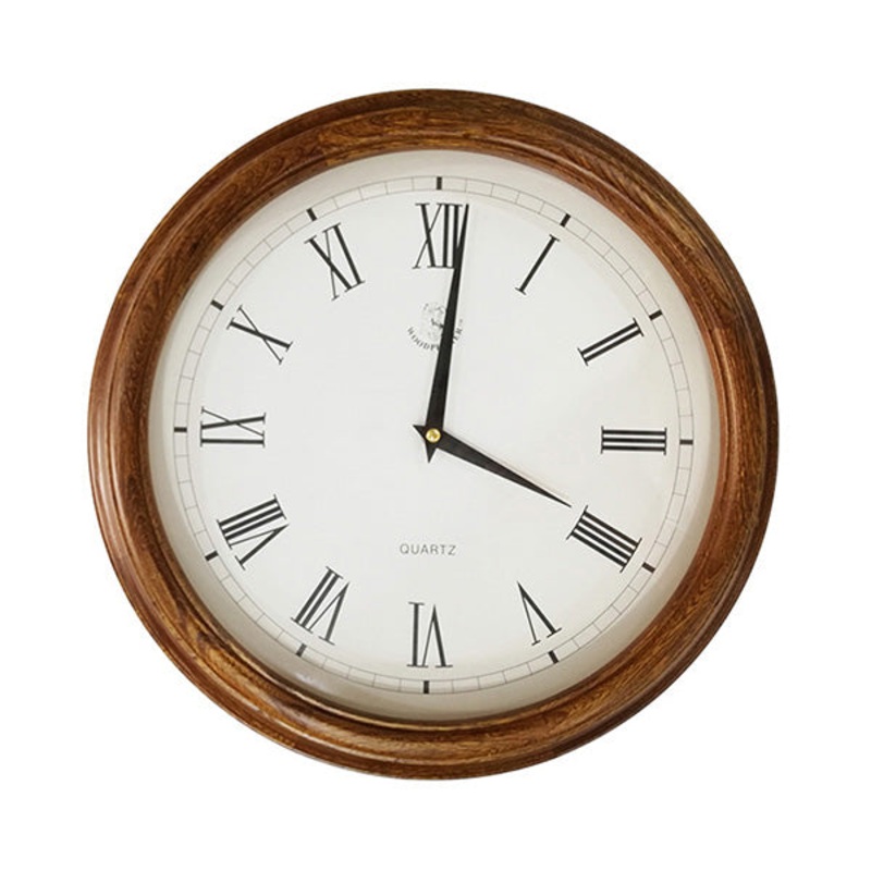 Woodpecker Quartz Analog Round Wall Clock 36cm Diameter – 7378
