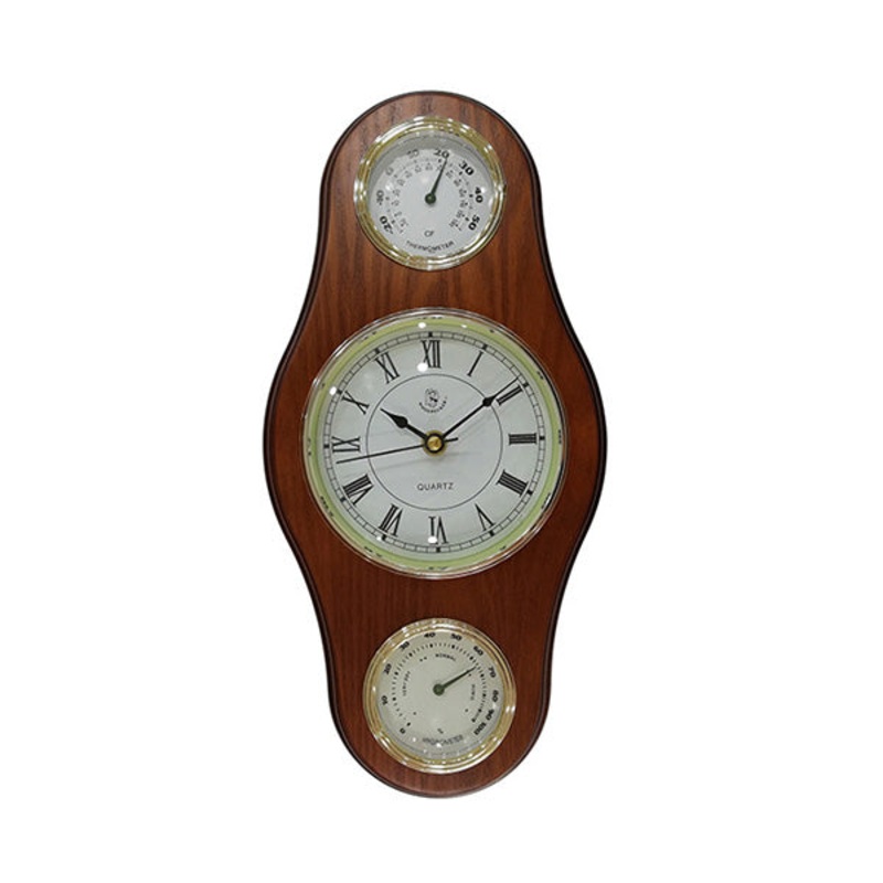 Woodpecker Quartz Wall Clock Thermometer Hygrometer 30 x 15 cm – 108