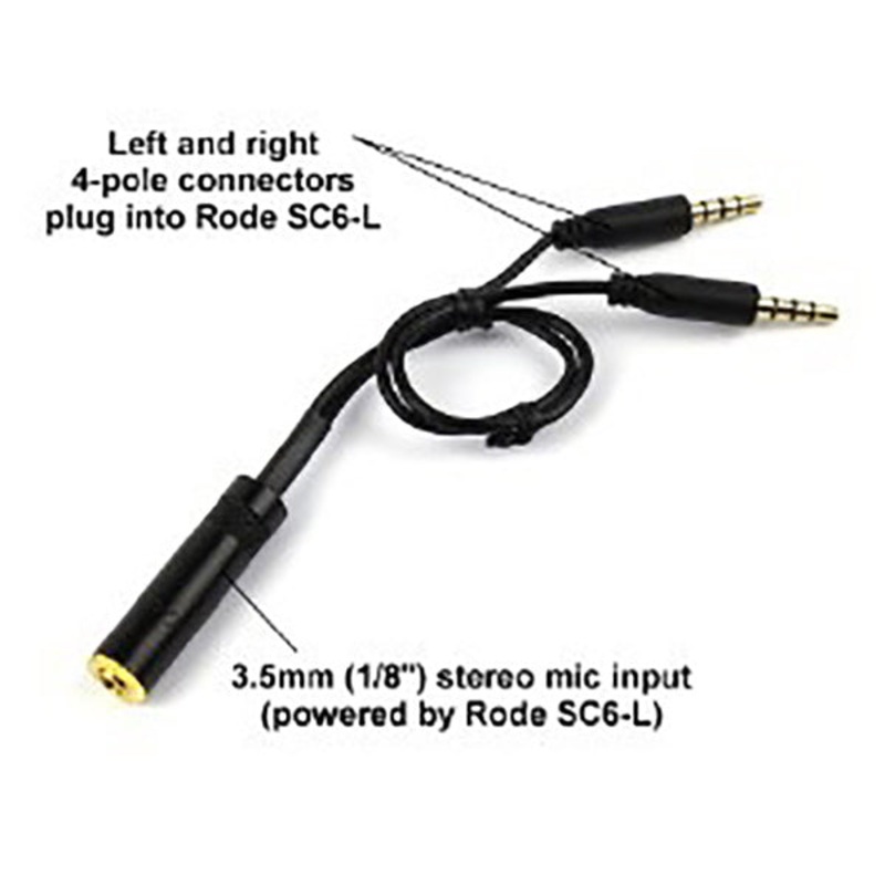 Conqueror Cable Audio Y Extension 3.5 mm 4 Pole 2 Male to 1 Female Jack for Headphone AUX 1 Meter Length – C109