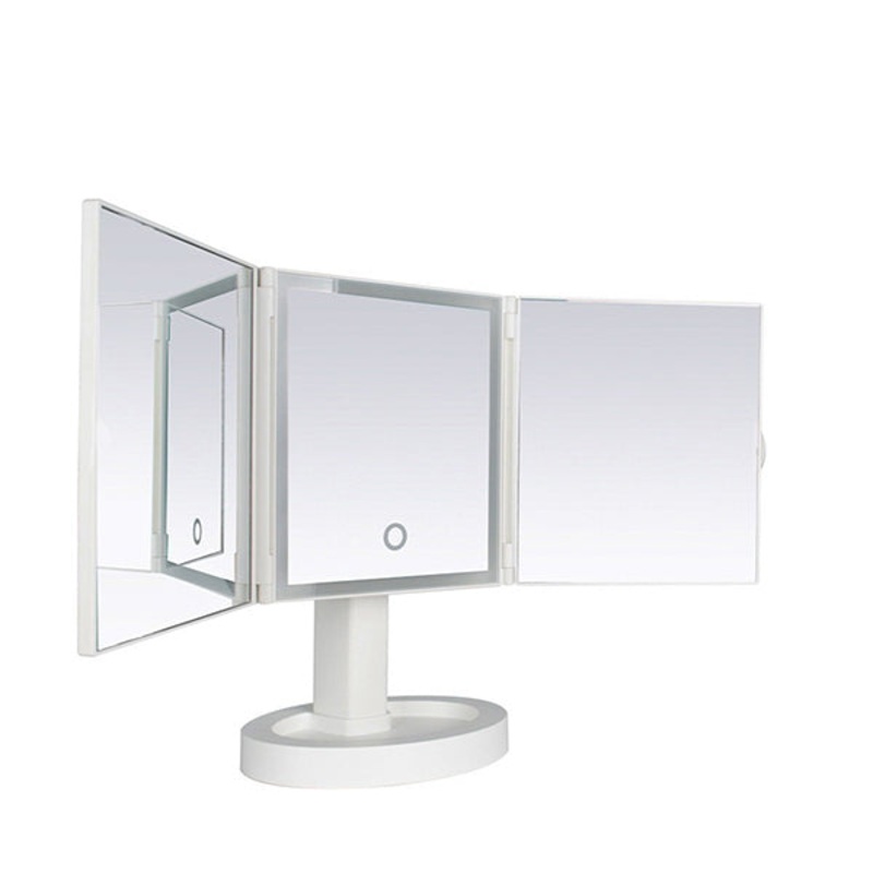 Conqueror Foldable LED Makeup Mirror with up to 5x Magnification – TMR310