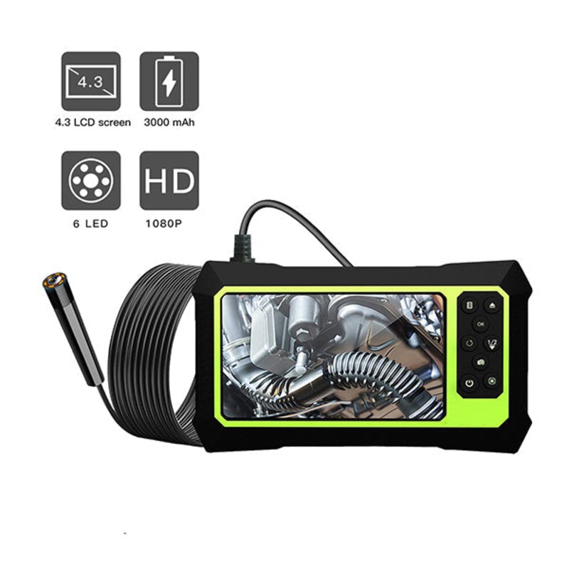 Conqueror Single Lens Endoscope Camera 1080p HD 4.3 Inch Display Waterproof Inspection Camera 6 LED Lights – TMI548