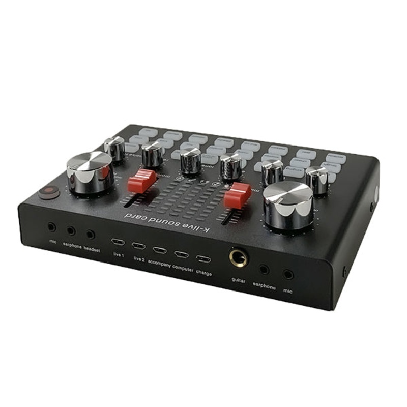 Conqueror Soundcard with Audio Mixer for Live Broadcasting Karaoke Singing Music Recording for Smartphone Laptop PC – CSD3048