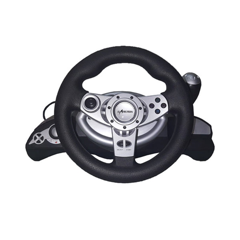 Gamemon Wired Steering Wheel for PS2/PS3/PC  FT38D3