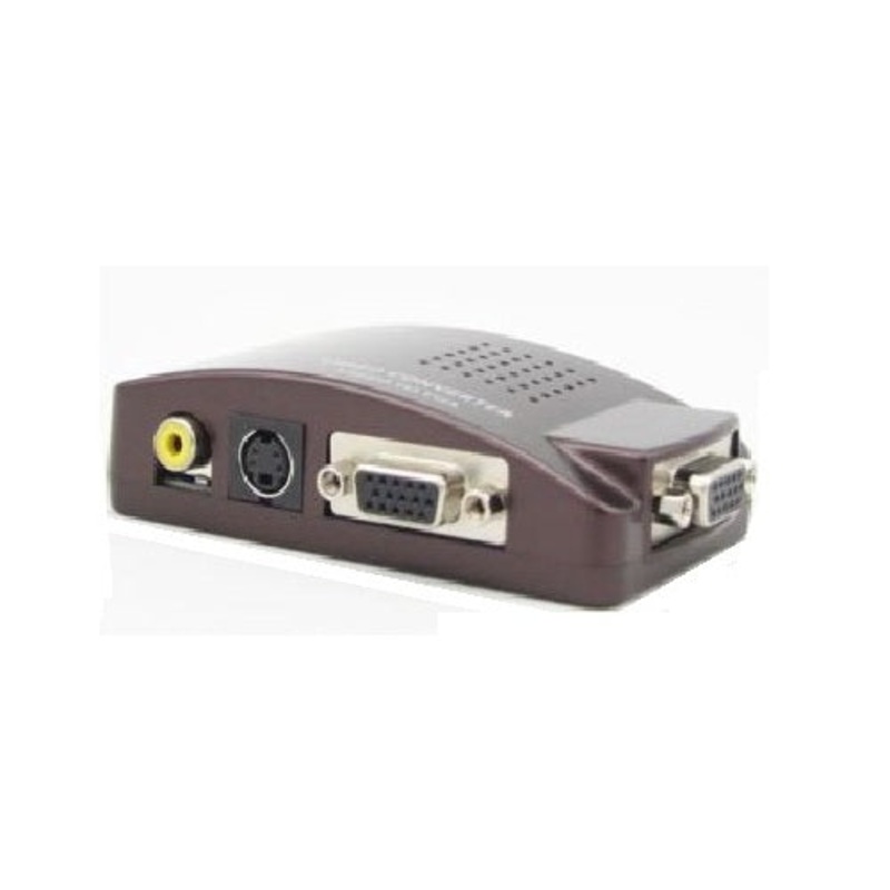 Composite RCA and S-Video to VGA TV to PC Converter Adapter – G187
