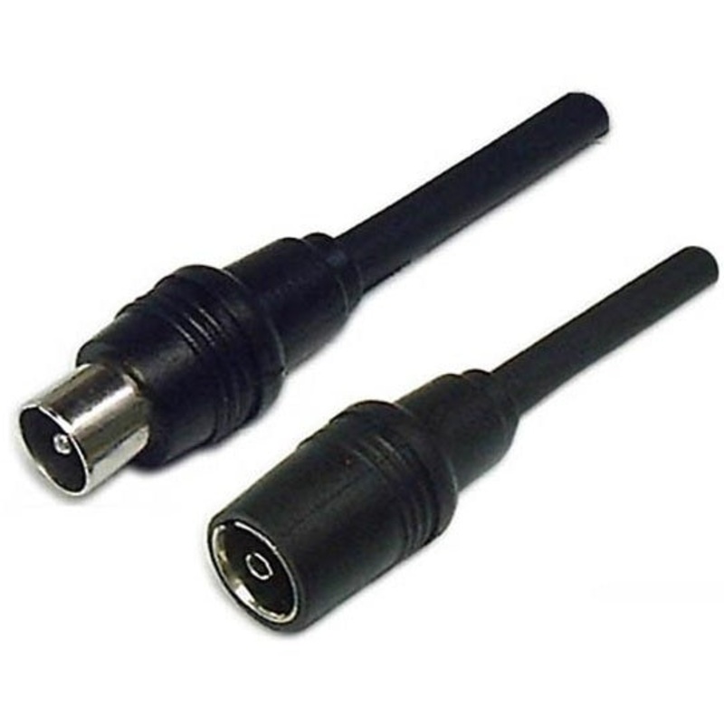 Conqueror RF Coaxial Cable 9.5mm TV Plug to 9.5mm TV Jack Male to Female 1.5 Meter – C28
