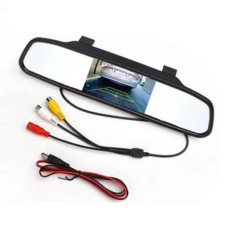 Conqueror Monitor Rearview Dashboard Camera for Parking with 3.5 Inches Display, 170 Degrees Horizontal Wide Angle, 120 Degrees Vertical Wide Angle – M356