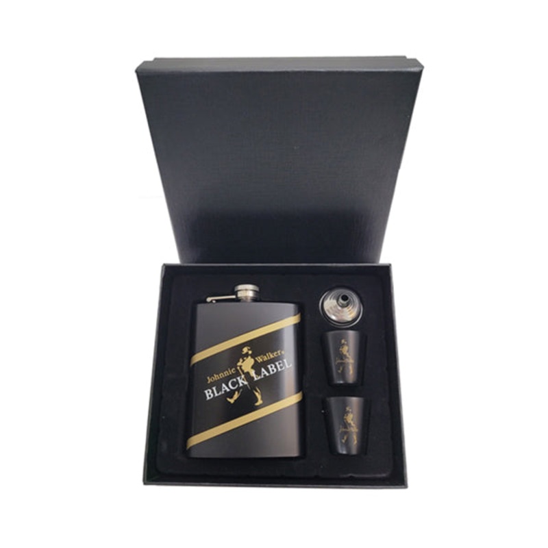 Hip Flask Set – Black Label – 16121
