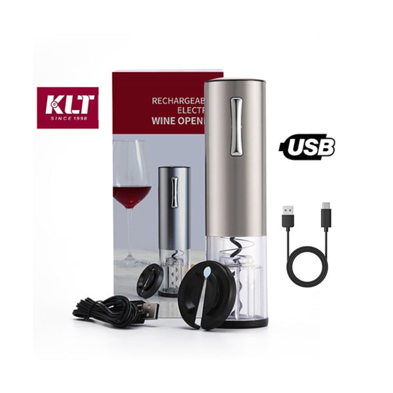 KLT Rechargeable Stainless Electric Wine Opener Set #322-22 – 13290