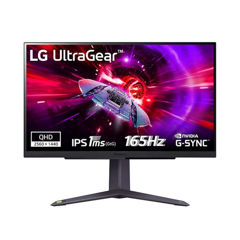 LG 27GR75Q-B Ultragear Gaming Monitor 68.5 cm (27), 2560 x 1.440, 16:9, WQHD 1440p, 99% sRGB, HDR10, 165 Hz, 1ms GtG
