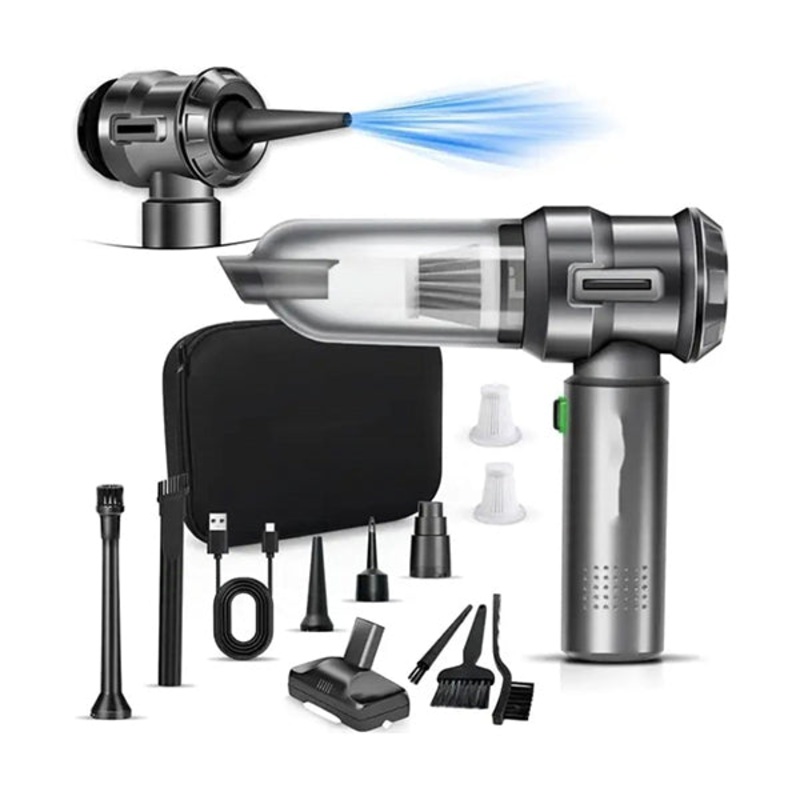 Powerful Brushless Motor Vacuum and Blower 2 in 1 Portable Cordless Handheld Type-C Car Home Tools + Free Bag and Accessories