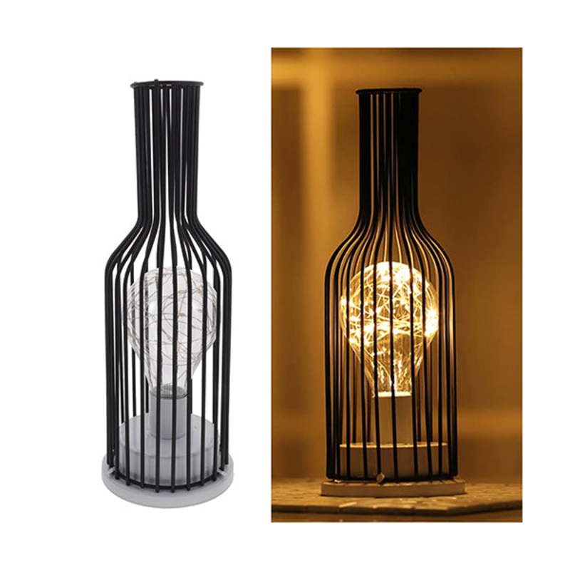 Retro Creative Metal LED Wine Bottle Lamp – 13278