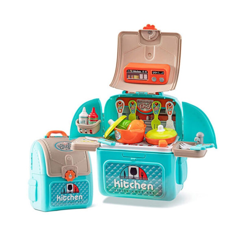 Beauty Angel Little Bag, 30-Piece Kids Kitchen Playset 2-in-1