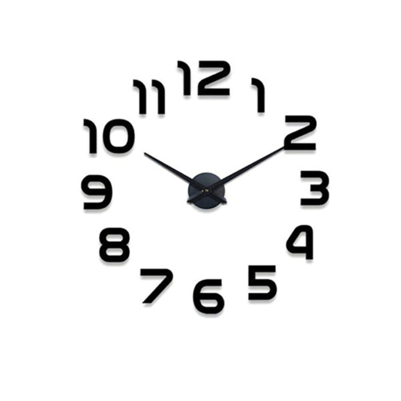 DIY Wall Clock 3D Mirror, Clock Wall Stickers – 80Cm – 89307-80