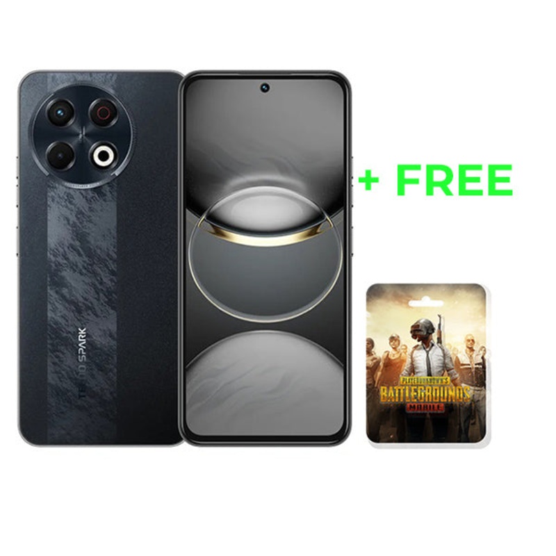 Tecno Spark 30 Pro 16GB/128GB (8GB Extended RAM) Cover and Protection Included + Free PUBG Mobile 60 UC Voucher + 100 Days Screen Replacement Warranty