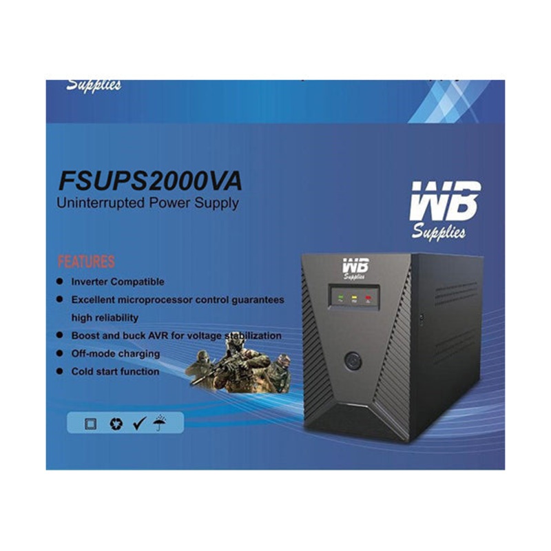WB UPS 2000VA|Black|Brand New