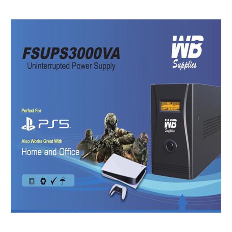 WB UPS 3000VA|Black|Brand New