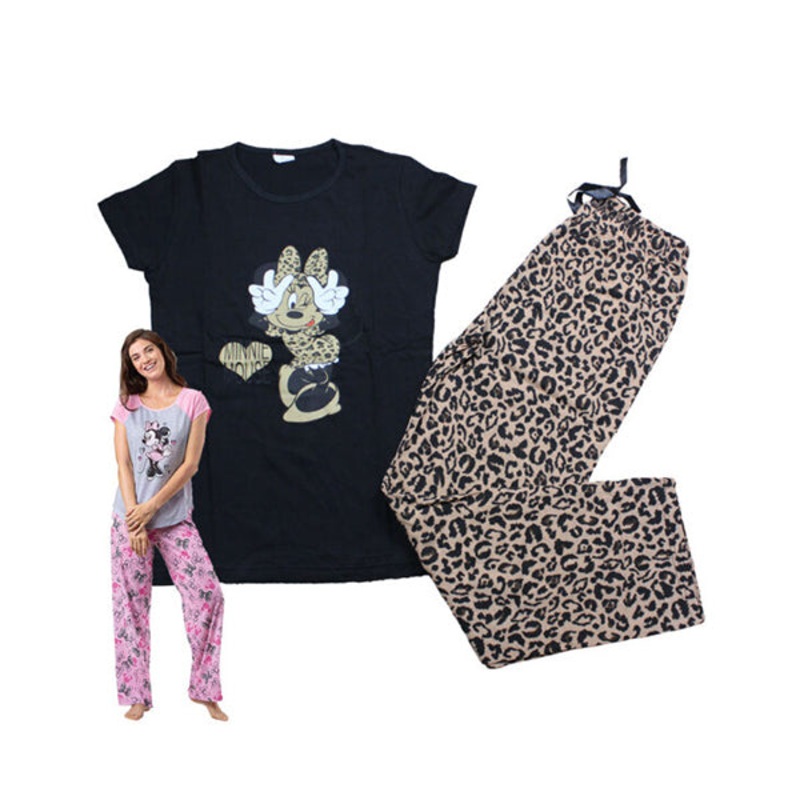 Womens Cotton Printed Night Suit  Tiger Minnie Mouse – Size XL