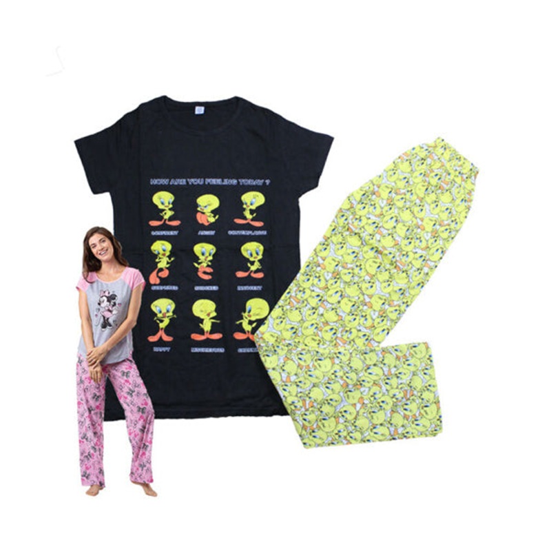 Womens Cotton Printed Night Suit  Tweety How Are You – Size Small