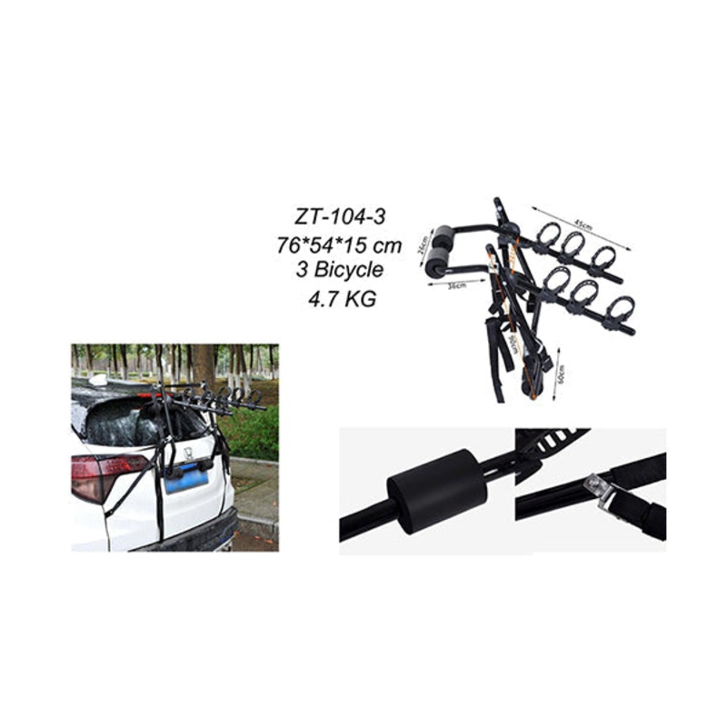 Zentorack Bike Carrier Mount Bicycle Rack – 3 Bikes