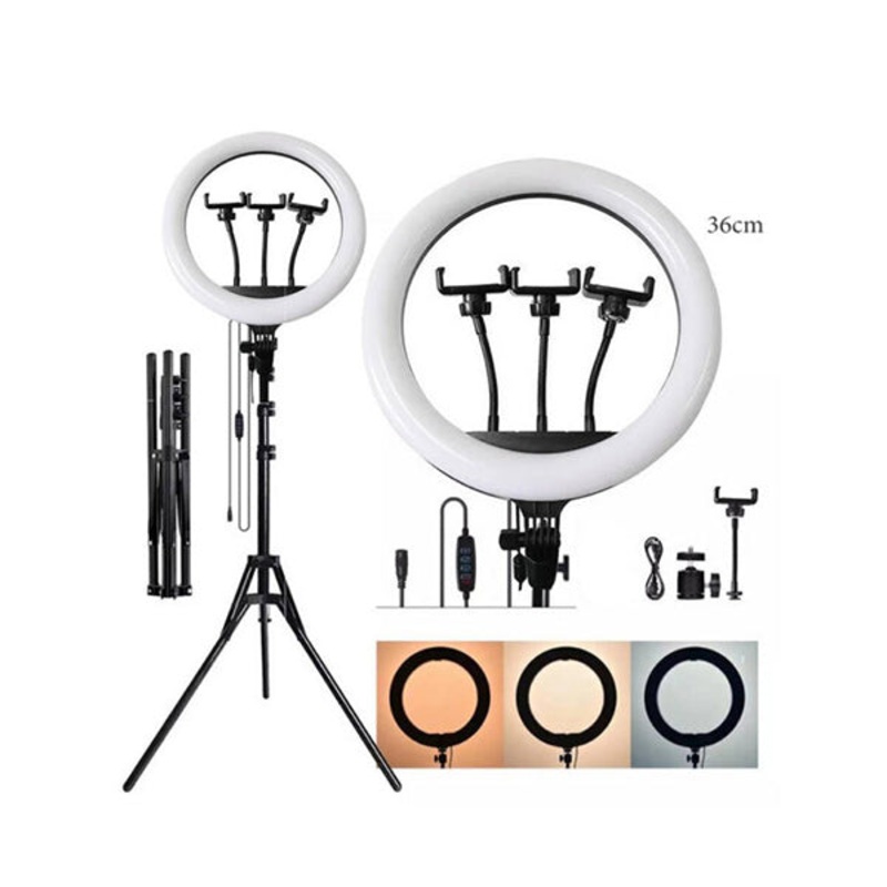 36cm Ring Fill Light With 2.1m Tripod, LC-363