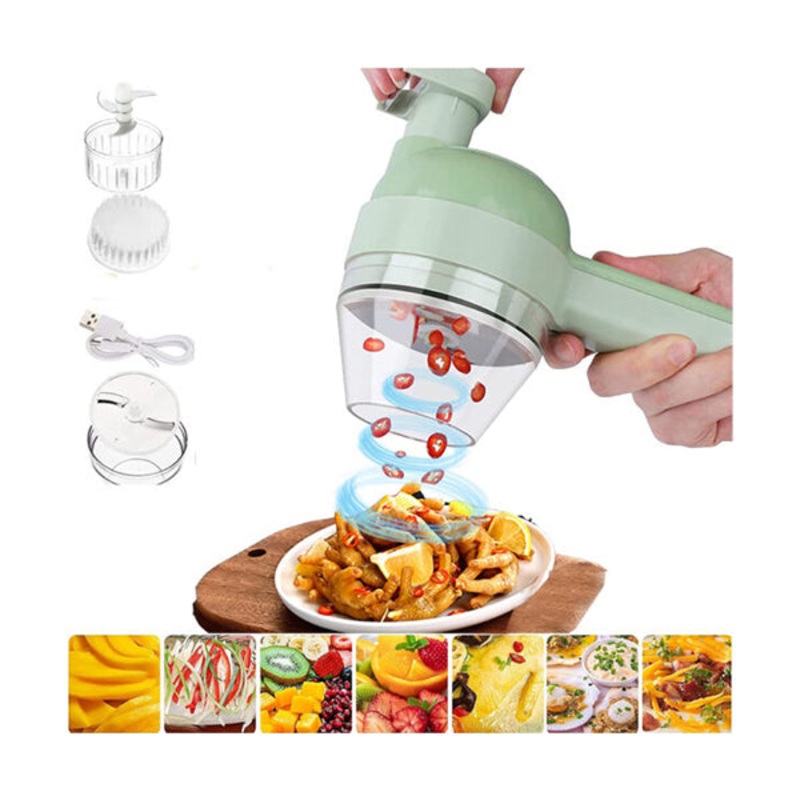 4 in 1 Handheld Electric Vegetable Cutter Set