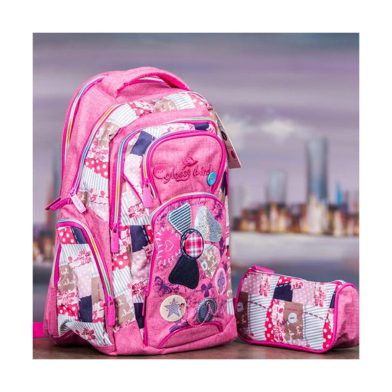 Glossy Bird, School Bag 87115|Rose|Brand New
