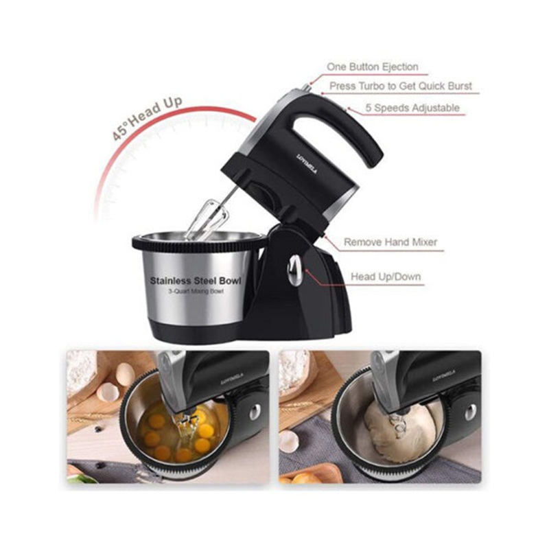 Hoffmans HM-6631, Stand Hand Mixer 1600watts 4.5L