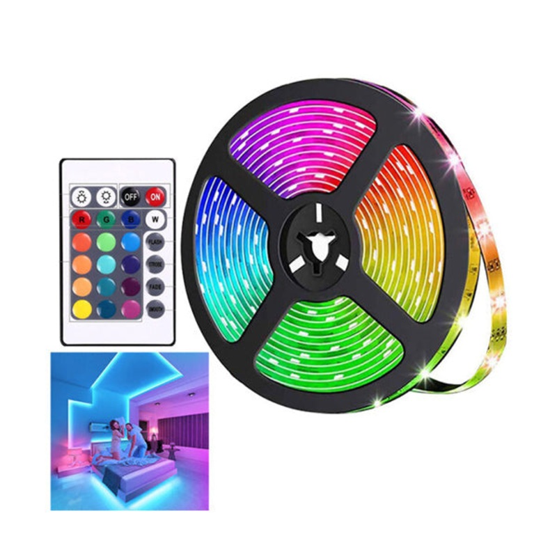 Water Proof LED Strip Lights 16 Colors With Remote