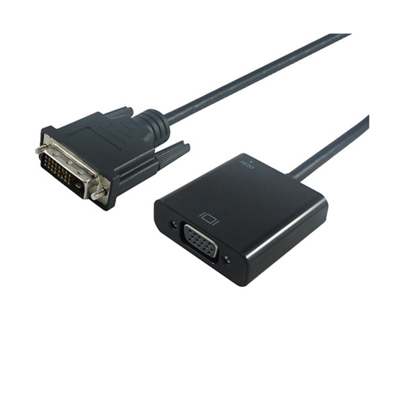 Conqueror Cable DVI-D to VGA Male to Female, 0.15m, 1920 x 1080 60hz – C48B