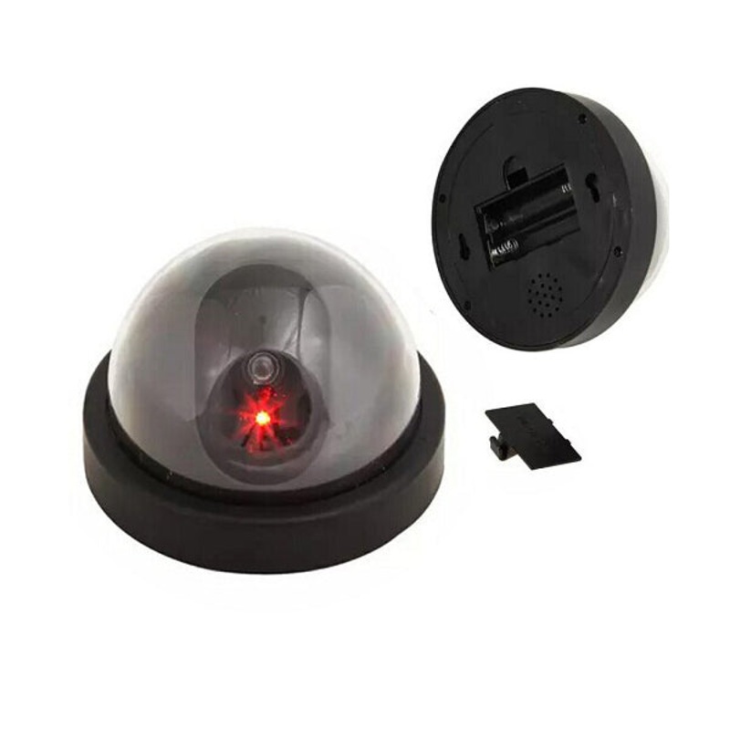 Conqueror Fake Security Surveillance Camera Dummy Dome Shaped Camera for Indoor / Outdoor with Red LED Light – CA96