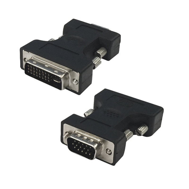 Converter VGA to DVI Male to Male Adapter Gold Plated for Gaming, DVD, Laptop, HDTV, Projector – G167C