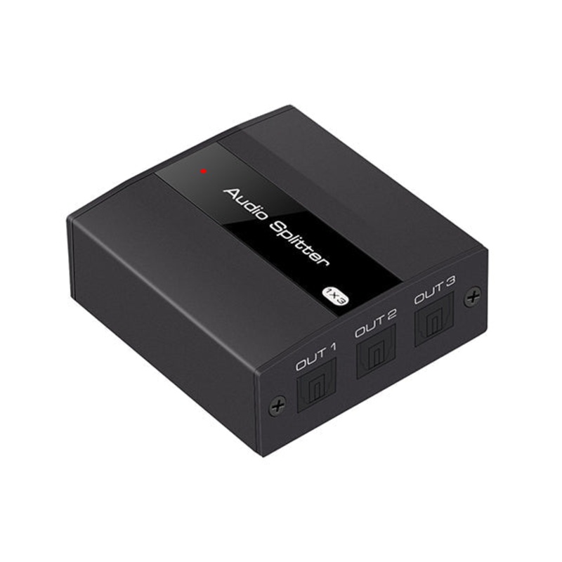 Digital Optical Audio Splitter Switch Box with IR Remote Controller – G232
