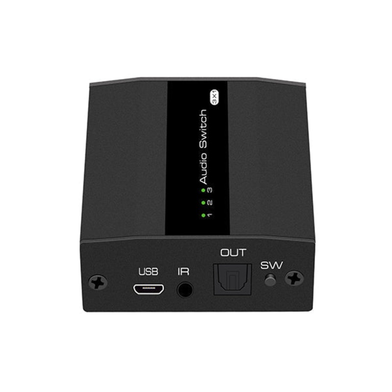 Digital Optical Audio Switcher 3×1 Switch Box with IR Remote Controller – G231