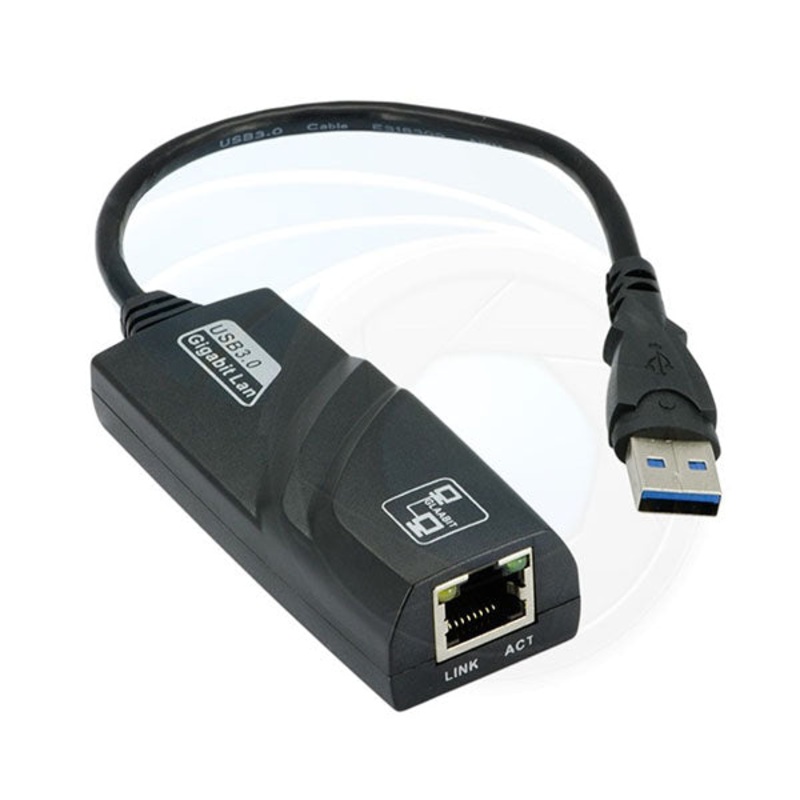 Ethernet Network Adapter USB 3.0 to RJ45 Male to Female 10/100/1000 Mbps Networking – G183B