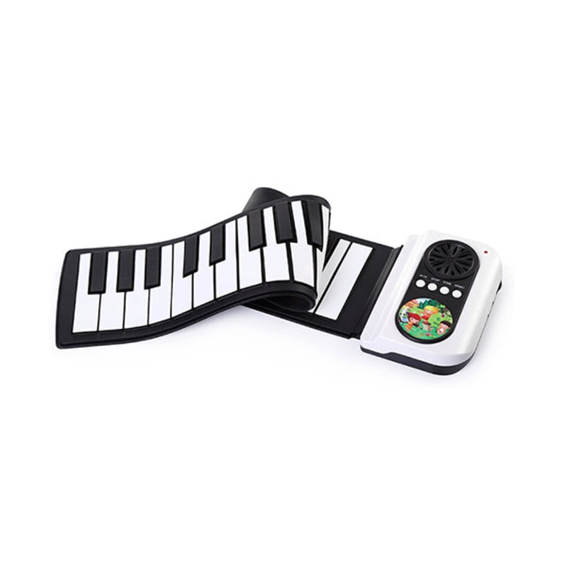 Flexible Roll-Up Keyboard Piano Portable Foldable Silicone Piano 37 Key with Speaker – M409