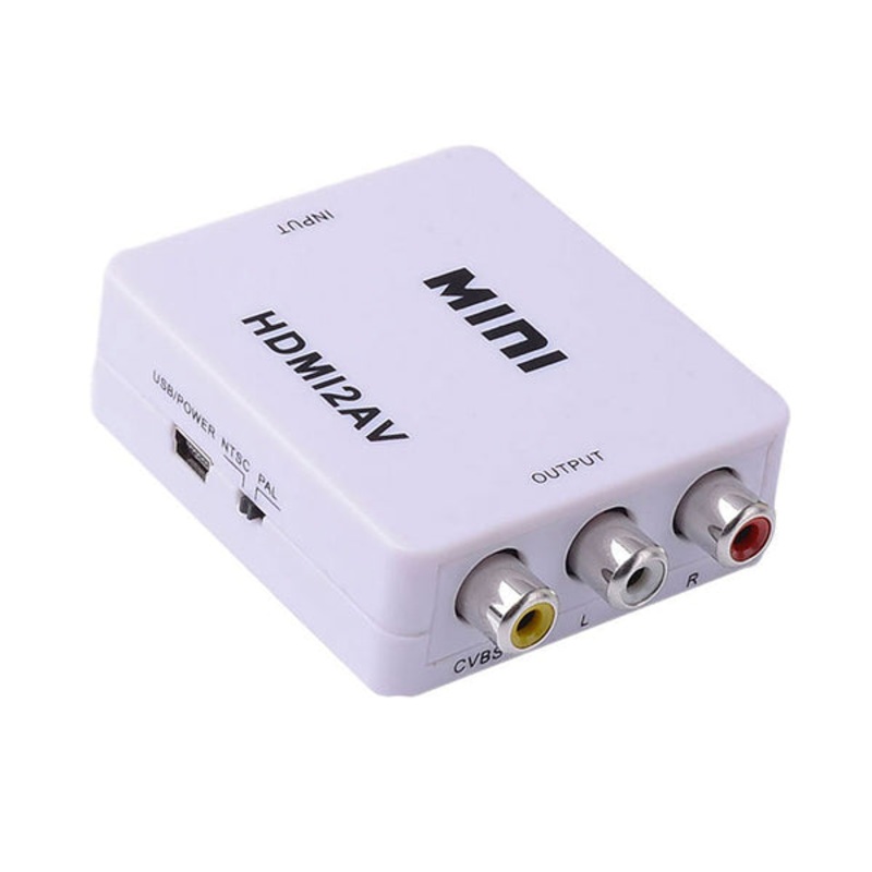 HDMI to AV 3RCA CVBs Composite Video Audio Converter Adapter for PC Laptop Xbox PS4 Camera DVD – G168