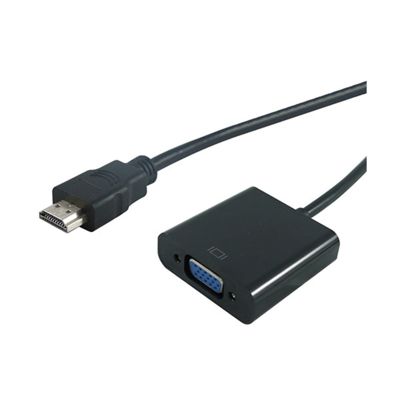HDMI to VGA Male to Female Converter for Computer, Desktop, Laptop, PC, Monitor, Projector, and more – G166A