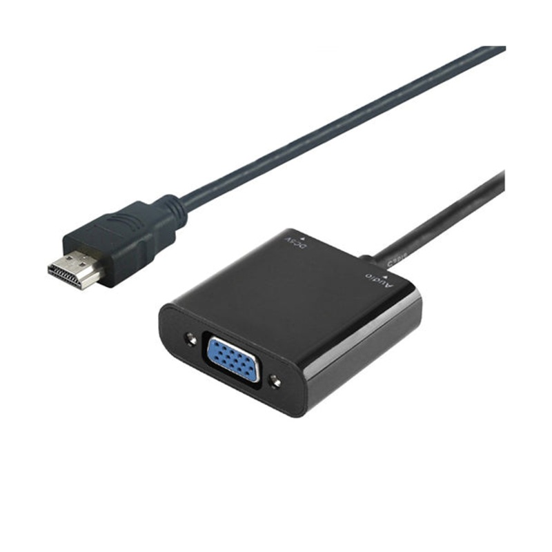 HDMI to VGA Male to Female Converter with 3.5MM and Micro-USB Power, 1920 x 1080 60hz, 0.15m – G166B