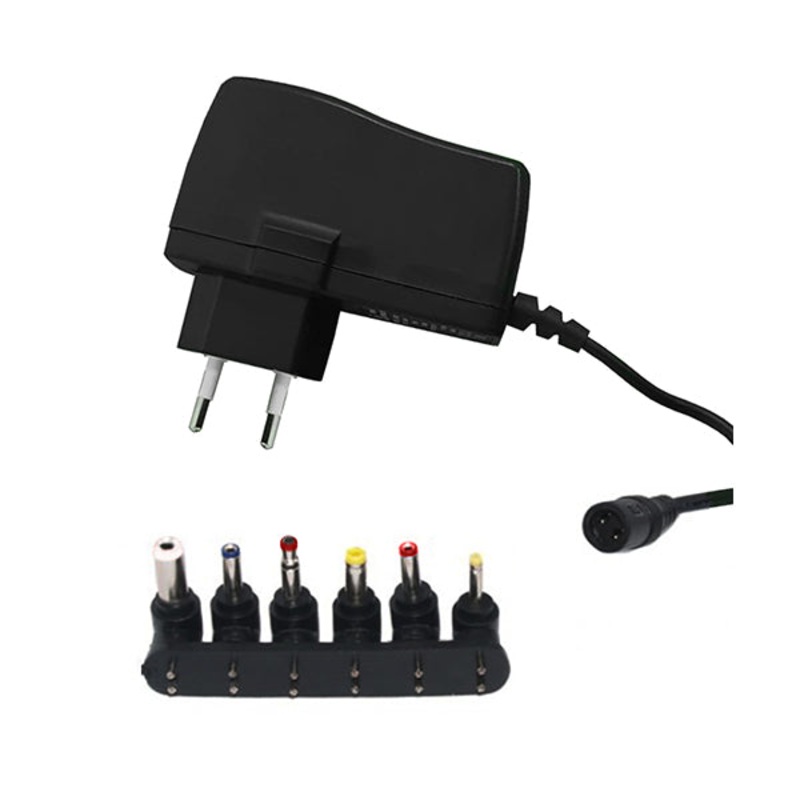 Lianlong 3V 4.5V 5V 6V 6.5V 7V AC DC Power Adapter Charger 6 Selectable Adapter Tips Multi Voltage Universal Switching Power Supply 2500mA Max – LLAS2500 – CH5