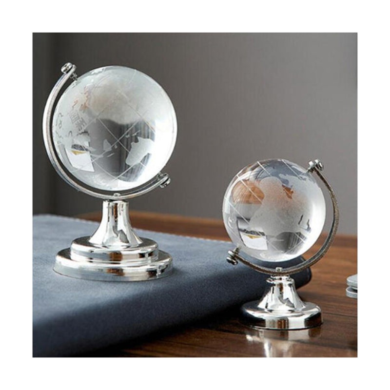 World Map Crystal Glass Ball – Size 80mm -10368