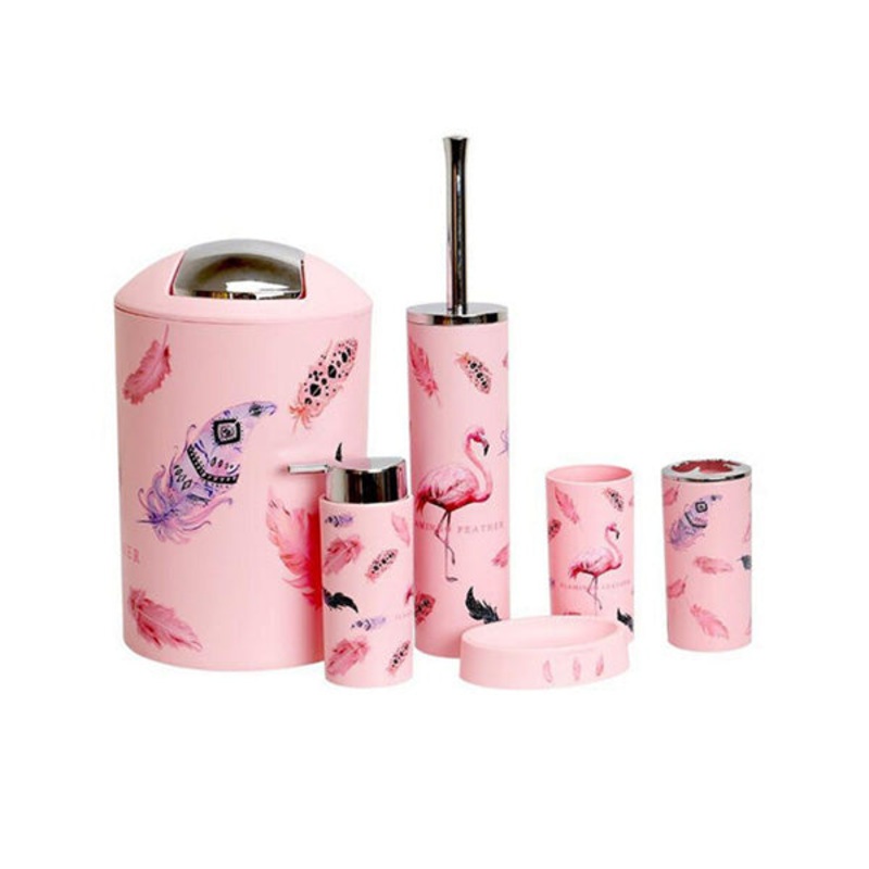 6 Pieces Flamingo Bathroom Set – 91252