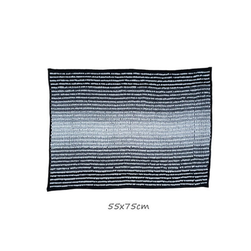 Chunky Bobble Bath Mat in Merlin Stripe 55x75cm – 98879