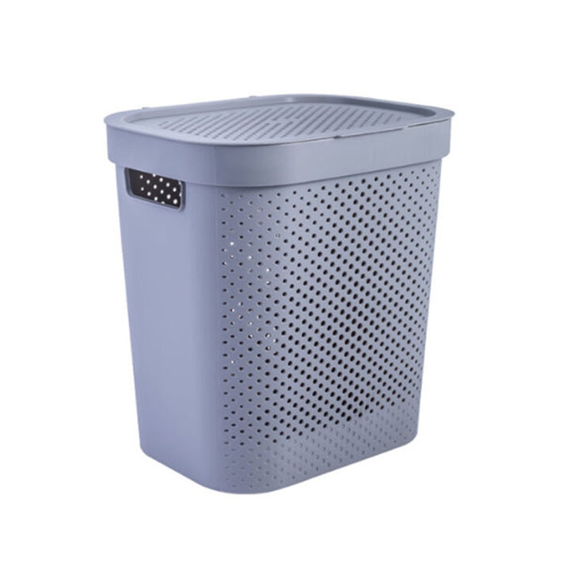 Deluxe Plastic Laundry Basket With Lid – Size Small – 96863