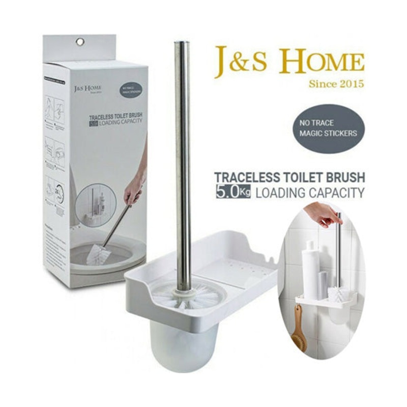 J&S Home, Plastic Toilet Brush Set with Holder, JS185017 – 98769